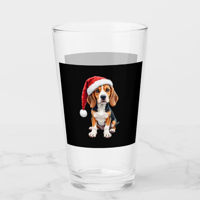 Verre T-shirt Beagle à manches longues pour chien de Noë (Devant)