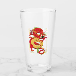 Verre T-shirt bébé dragon chinois rouge