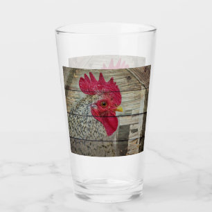 Verre Tableau de la grange de poulet rustique Rooster