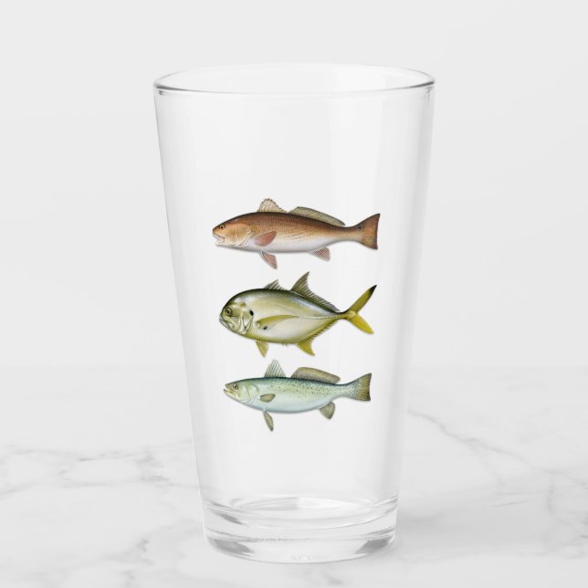 Verre Tarpon, Tambour rouge, Truite de mer Boire du verr (Devant)