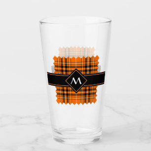 Verre Tartan orange d'Halloween