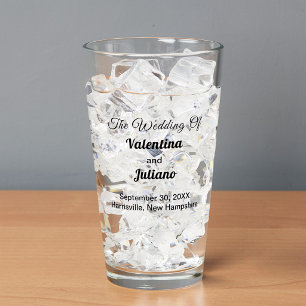 Verre Tasse de mariage de style typographique