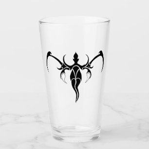 Verre Tatouage tribal des éléphants - noir et blanc