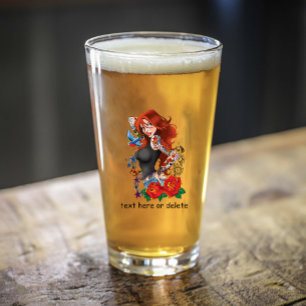 Verre Tatouages de femme rousse