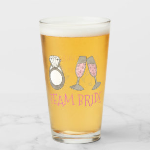 Verre Team Bride Champagne Rose Mariage Diamond Ring