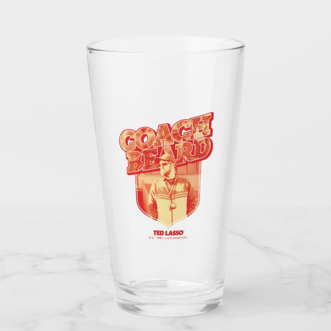 Verre Ted Lasso | Badge de la barbe de l'entraîneur (Devant)