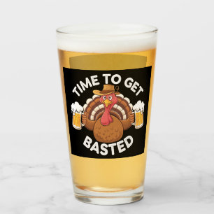 Verre Temps To Get Basted Funny Beer Thanksgiving Turkey