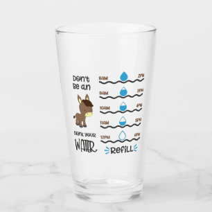 Verre Temps/Verre de mesure de l'eau de l'âne