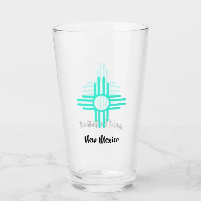 Verre Terre d'enchantement Zia Sun Symbole de bière verr (Devant)