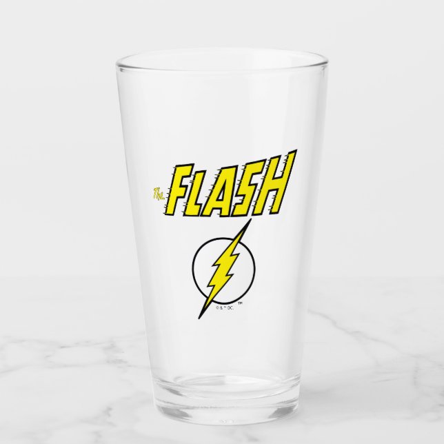 Verre The Flash Name & Lightning Bolt Logo (Devant)