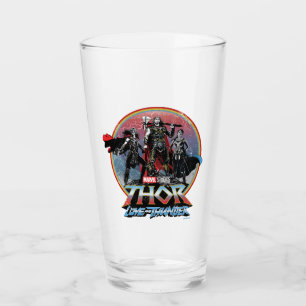 Verre Thor : Love and Thunder Graphique de groupe vintag