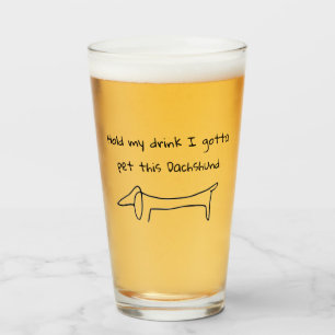 Verre Tiens mon verre, je dois caresser ce chien