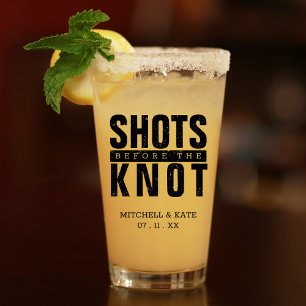 Verre Tirs avant la fête de la Bachelorette du noeud