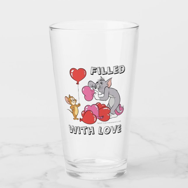 Verre Tom & Jerry Inflate Valentine Heart Ballons (Devant)