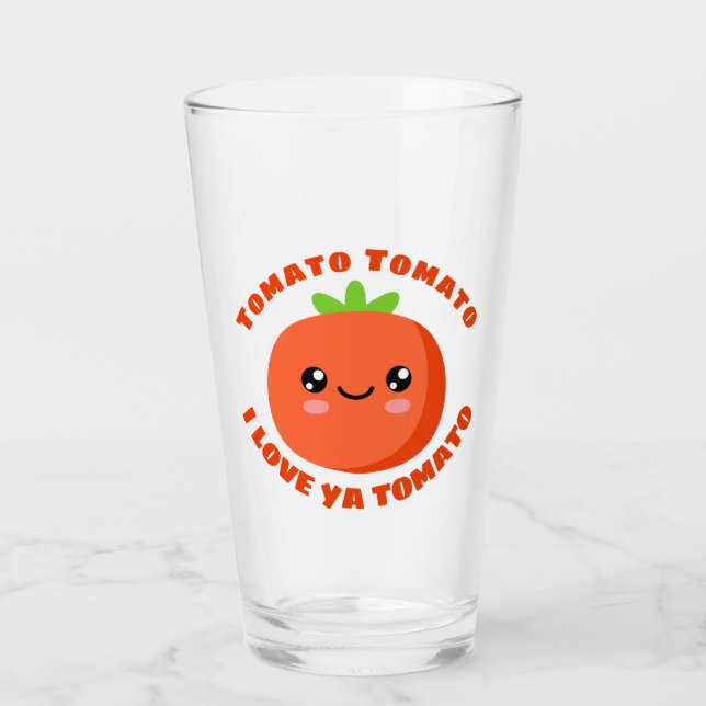 Verre Tomato Tomato Je t'aime Tomate (Devant)