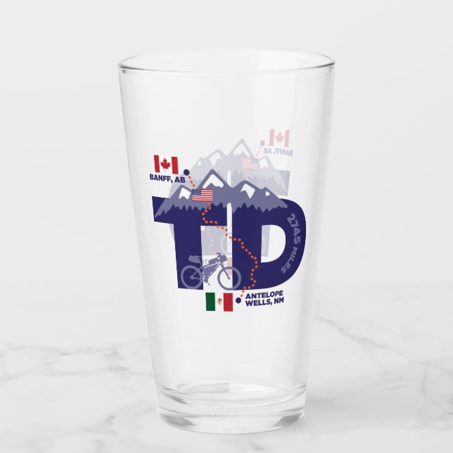 Verre Tour Divide 'TD' Pint Glass (Devant)