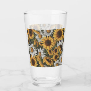 Verre Tournesol blanc et jaune #4