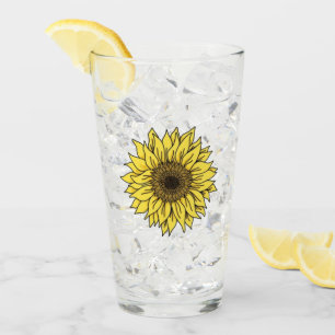 Verre Tournesol, botanique, cadeau pour femmes