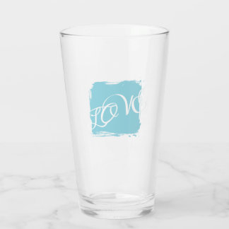 Verre Toussin d'amour multilingue - Mint bleu + AMOUR