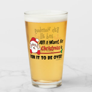 Verre Tout ce que je veux pour Noël Bah Humbug Funny