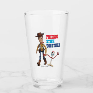 Verre Toy Story 4 Woody & Forky Walking Together