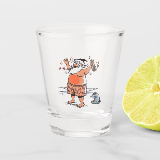 Verre transparent Drunk Père Noël (Devant)