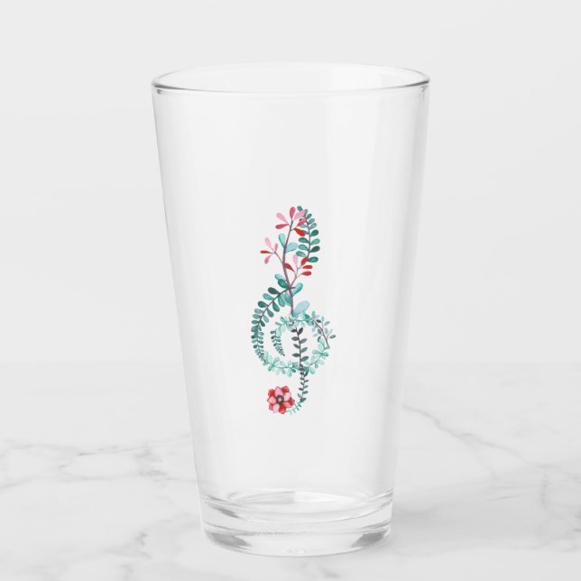 Verre Treble Clef Musique Cadeau Musicien Groupe d'ensei (Devant)