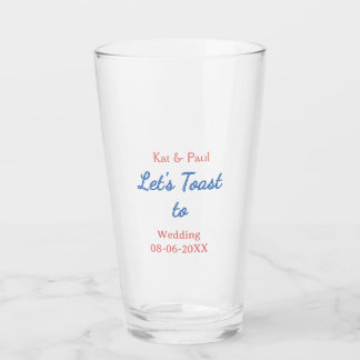 Verre Trinquons au mariage nom date couple simple
