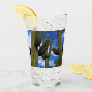 Verre Trio de cactus de Saguaro/ciel bleu et