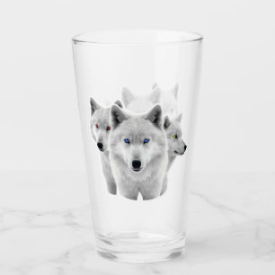 Verre Trois Loups blancs