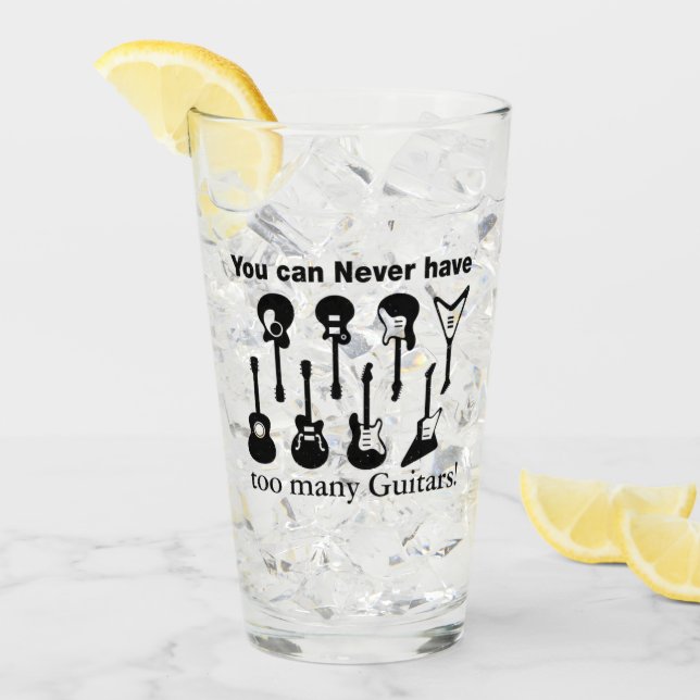 Verre Trop de guitares (Devant glace)