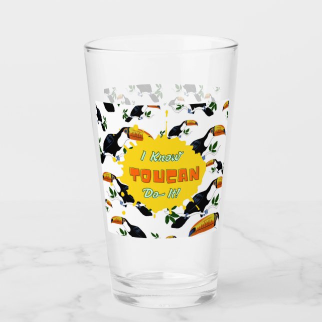 Verre Tropical Toucans - Playful Jungle (Devant)
