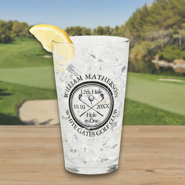 Verre Trou en un golf personnalisé (Hole in One Golf Personalized Glass)