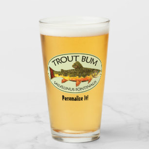 Verre TROUT humoristique BUM Fly Fishing Angler