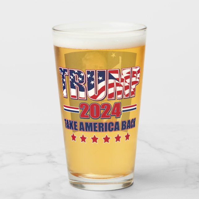 Verre Trump 2024 : Retour de l'Amérique (Devant (rempli))