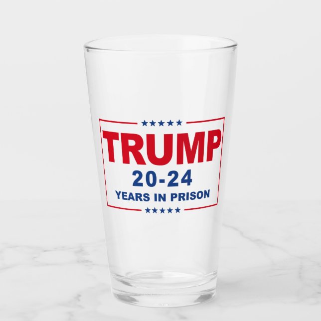 Verre TRUMP 20 - 24 ans de prison - Anti-Trump (Devant)