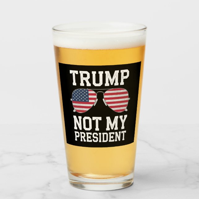 Verre Trump, pas mon président contre Trump (Devant (rempli))