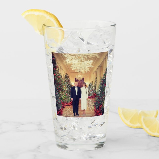 Verre Trump Président des États-Unis Noël à la Maison Bl (Devant glace)