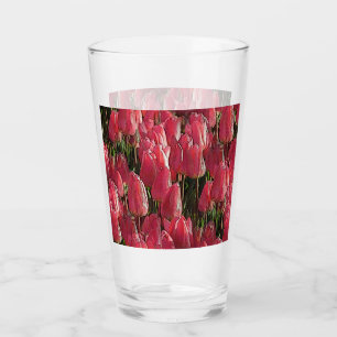 Verre Tulipes roses florales
