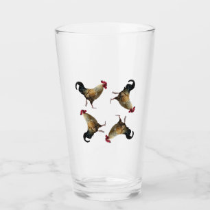 Verre Tumbler Motif de coq