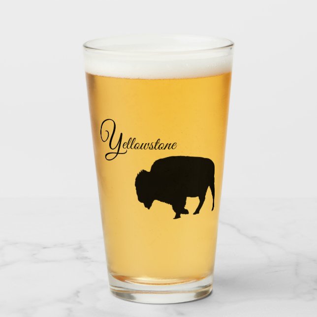 Verre Tumbler-Yellowstone Buffalo (Devant (rempli))