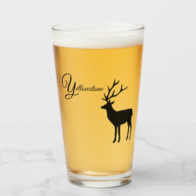 Verre Tumbler-Yellowstone Deer (Devant (rempli))