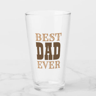 Verre Typographie Brown de la meilleure citation de papa