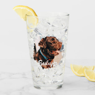 Verre Typographie Cool simple et moderne Nom et photo