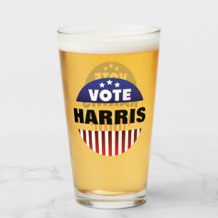 Verre Typographie d'étoiles et de stries du vote - Élect