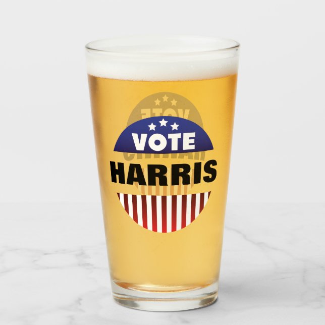 Verre Typographie d'étoiles et de stries du vote - Élect (Devant (rempli))