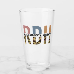 Verre Typographie léopard hygiéniste dentaire enregistré