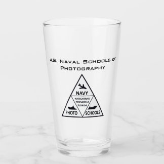 Verre U.S. Naval School of Photography Glass Tumbler B&W