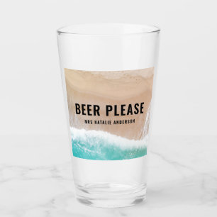 Verre Un cadeau d'été pour la plage d'océan