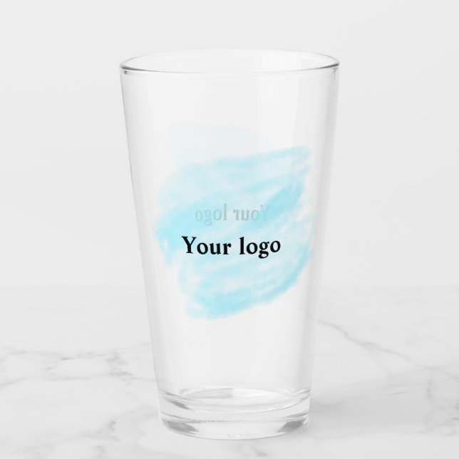 Verre Un logo personnalisé simple et élégant ici compagn (Devant)